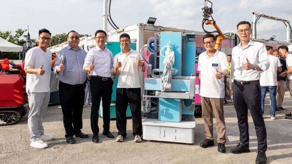 蔚建喷涂机器人亮相首届粤港澳建筑机器人大赛