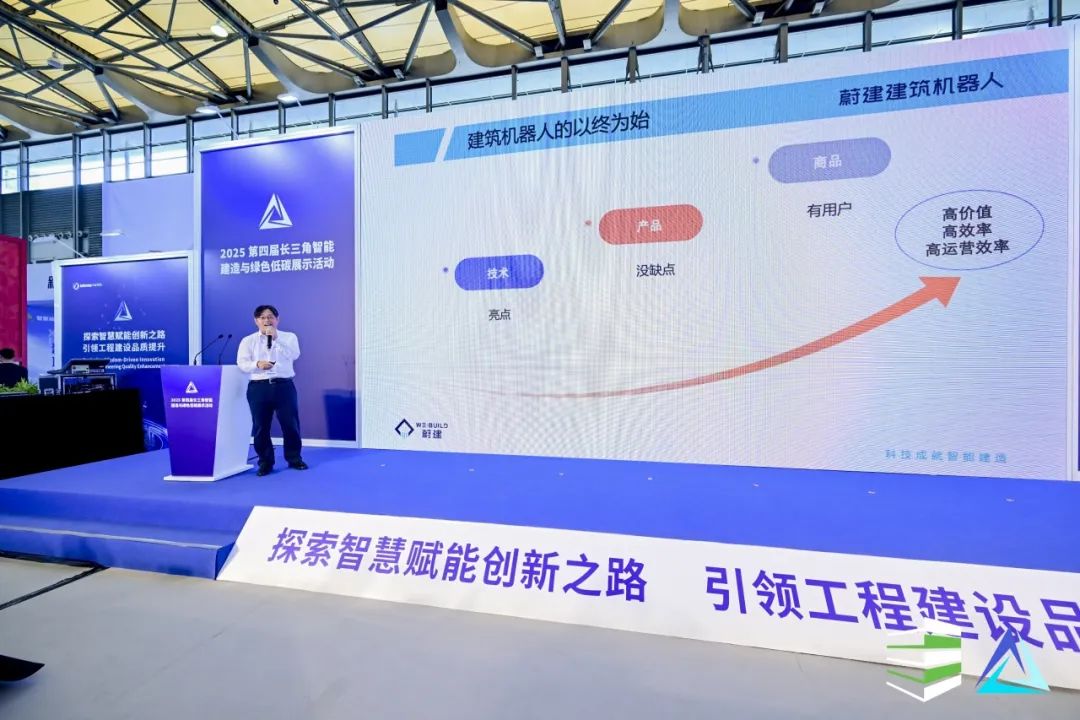蔚建科技创始人兼CEO梁衍学博士受邀发表“智能建造装备的研发经验”的主题演讲