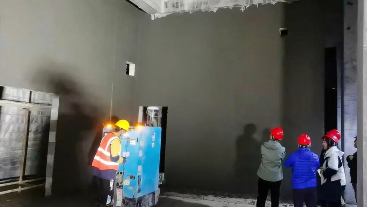 【 Project Case 】 Weijian High Wall Plastering Robot - Application in Pudong Development Shangcheng Science and Technology Innovation Intelligent Valley Project(图3)